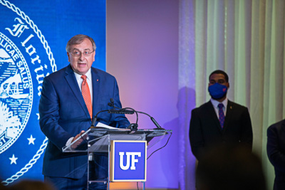 UF Reaches Top 5 for public universities after many years of striving to achieve this goal, heightening academic excellence, AI initiatives, collaborative efforts, and underscoring UF’s unparalleled momentum.