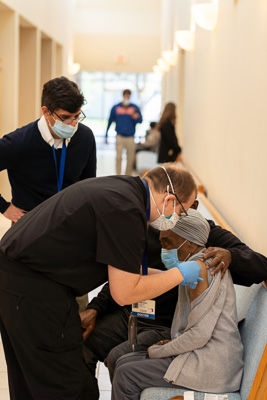 Several hundred people received a COVID-19 vaccination at the Mt. Moriah Missionary Baptist Church in Gainesville during an event that was a collaboration between UF Health and the state Department of Health in Alachua County. — © University of Florida, Photo by Jesse S. Jones