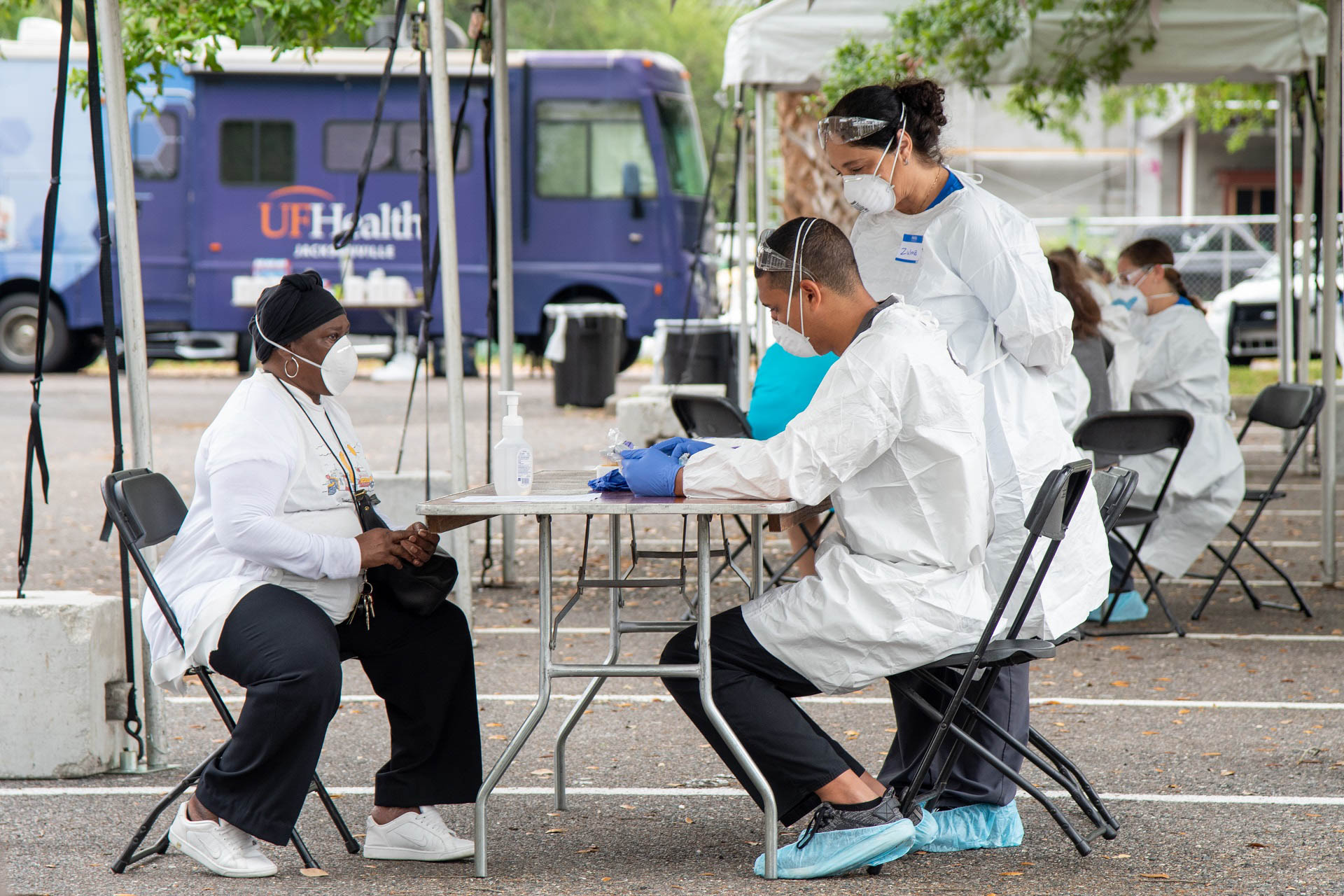 UF Health Jacksonville swiftly worked with local and state health and emergency management officials to begin offering COVID-19 testing for residents of the region who were at risk of being disproportionately affected by the coronavirus public health emergency. [April 8, 2020]
