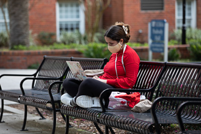 An empty campus and mostly online classes, Spring 2021 brought some life back to UF as more students returned. There was a sense of cautious optimism that came with their presence.