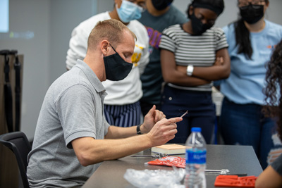 The Career Connection Center hosted hands-on workshop experiences led by healthcare professionals for students pursuing careers in healthcare. — © 2021 University of Florida Division of Student Affairs, All Rights Reserved