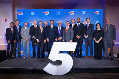 UF Reaches Top 5 for public universities after many years of striving to achieve this goal, heightening academic excellence, AI initiatives, collaborative efforts, and underscoring UF’s unparalleled momentum.