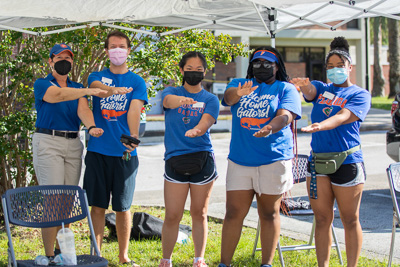 Student and professional staff across the Division of Student Life volunteer to help students move into their residence halls. — © 2021 University of Florida Division of Student Life, All Rights Reserved